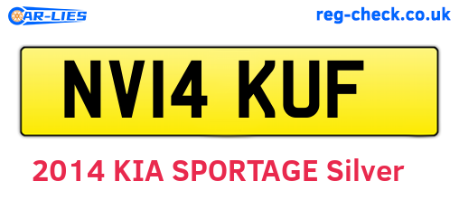 NV14KUF are the vehicle registration plates.