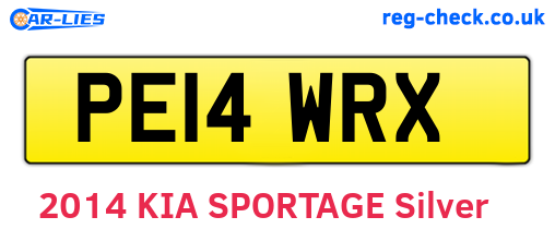 PE14WRX are the vehicle registration plates.