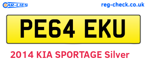 PE64EKU are the vehicle registration plates.