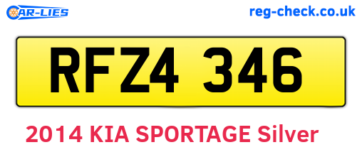 RFZ4346 are the vehicle registration plates.
