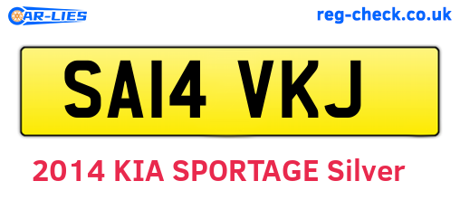 SA14VKJ are the vehicle registration plates.