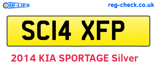 SC14XFP are the vehicle registration plates.