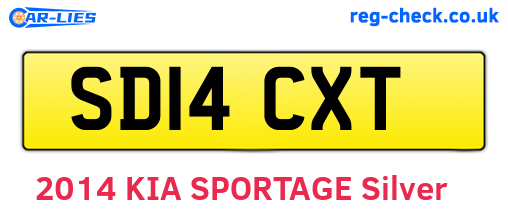 SD14CXT are the vehicle registration plates.