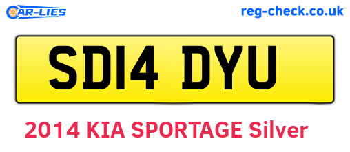 SD14DYU are the vehicle registration plates.