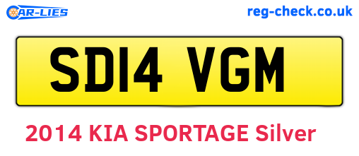 SD14VGM are the vehicle registration plates.