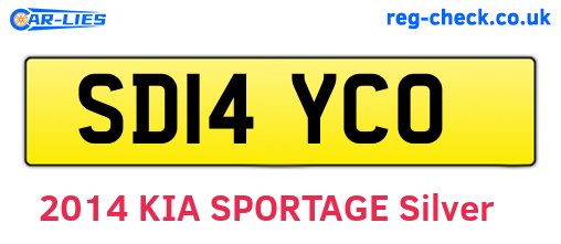 SD14YCO are the vehicle registration plates.