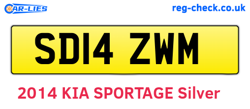 SD14ZWM are the vehicle registration plates.
