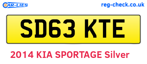 SD63KTE are the vehicle registration plates.