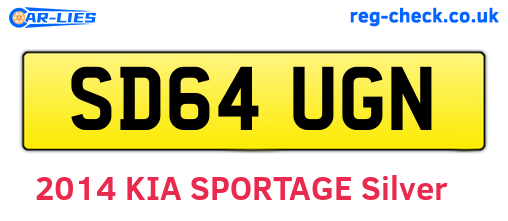 SD64UGN are the vehicle registration plates.