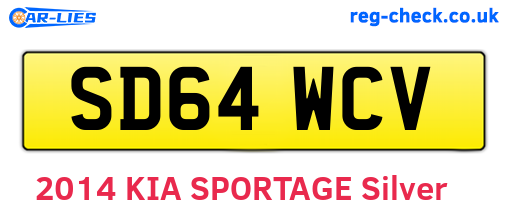 SD64WCV are the vehicle registration plates.