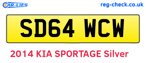 SD64WCW are the vehicle registration plates.