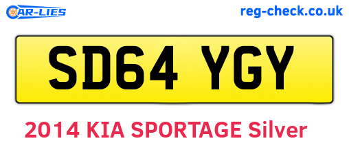 SD64YGY are the vehicle registration plates.