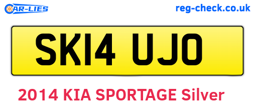 SK14UJO are the vehicle registration plates.