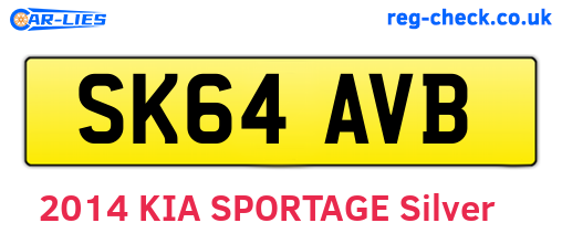 SK64AVB are the vehicle registration plates.