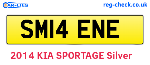 SM14ENE are the vehicle registration plates.