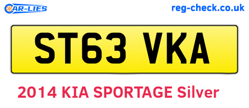 ST63VKA are the vehicle registration plates.