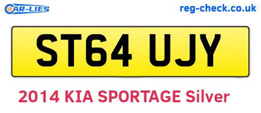 ST64UJY are the vehicle registration plates.