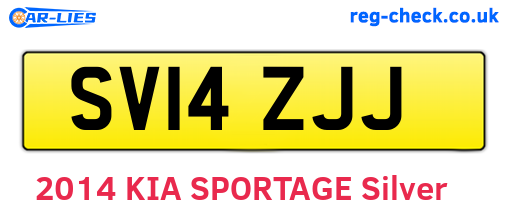 SV14ZJJ are the vehicle registration plates.