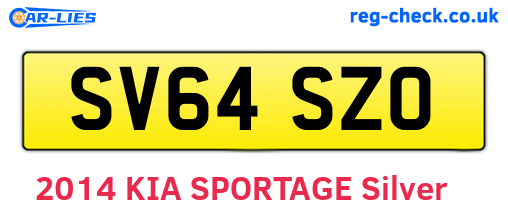 SV64SZO are the vehicle registration plates.