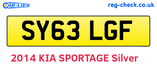 SY63LGF are the vehicle registration plates.
