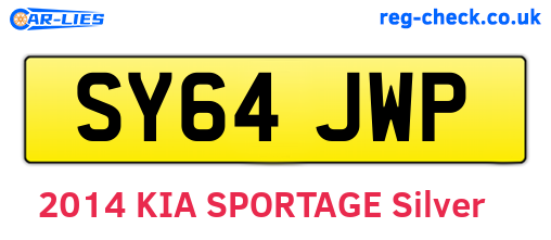 SY64JWP are the vehicle registration plates.