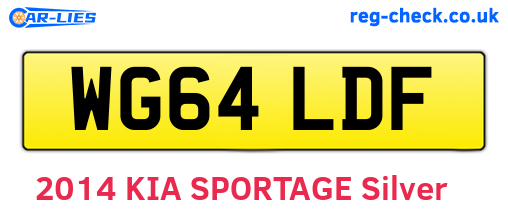 WG64LDF are the vehicle registration plates.