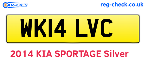 WK14LVC are the vehicle registration plates.
