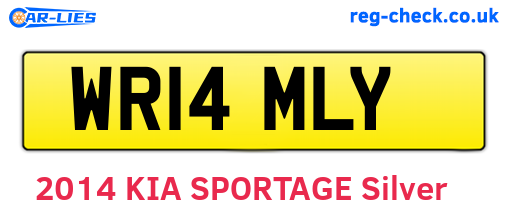WR14MLY are the vehicle registration plates.