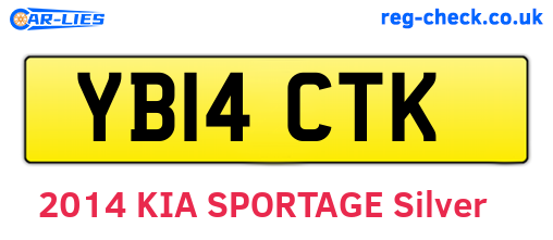 YB14CTK are the vehicle registration plates.