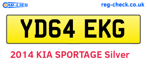 YD64EKG are the vehicle registration plates.