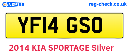 YF14GSO are the vehicle registration plates.