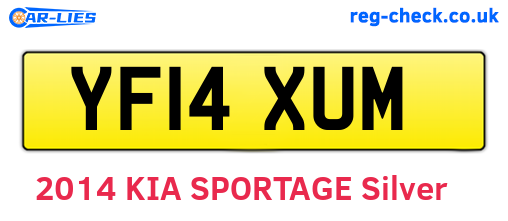 YF14XUM are the vehicle registration plates.