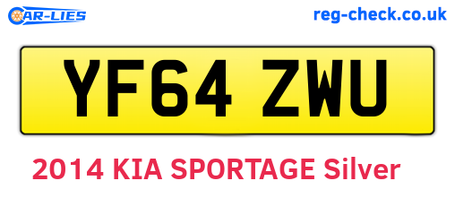 YF64ZWU are the vehicle registration plates.