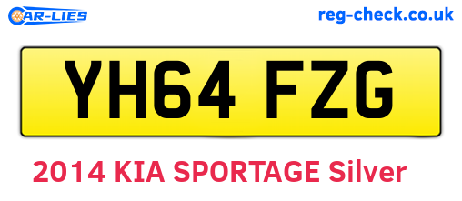 YH64FZG are the vehicle registration plates.