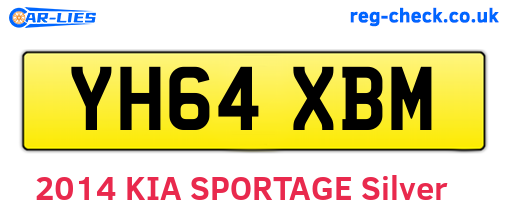 YH64XBM are the vehicle registration plates.