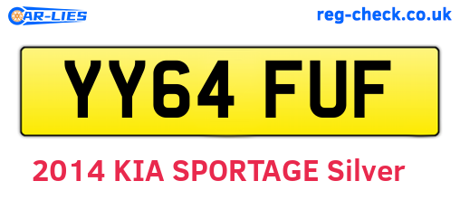 YY64FUF are the vehicle registration plates.
