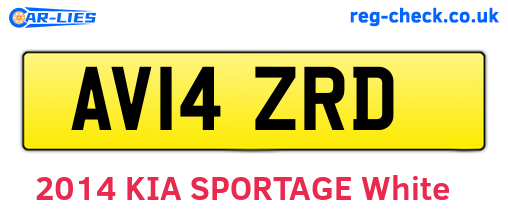 AV14ZRD are the vehicle registration plates.