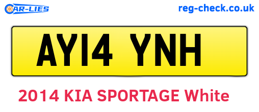 AY14YNH are the vehicle registration plates.