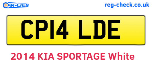 CP14LDE are the vehicle registration plates.