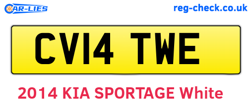 CV14TWE are the vehicle registration plates.