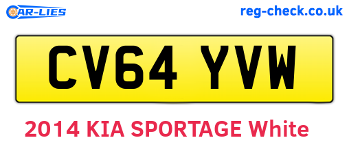 CV64YVW are the vehicle registration plates.