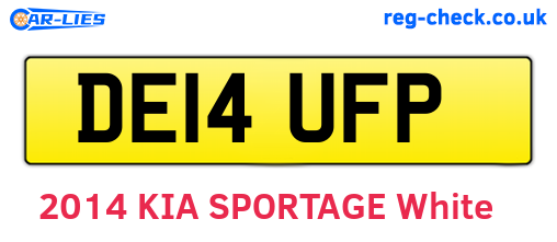 DE14UFP are the vehicle registration plates.