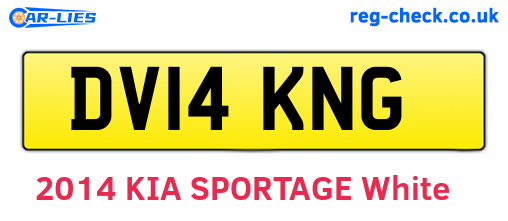 DV14KNG are the vehicle registration plates.