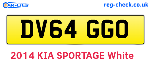 DV64GGO are the vehicle registration plates.