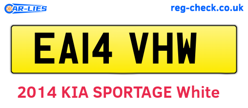 EA14VHW are the vehicle registration plates.
