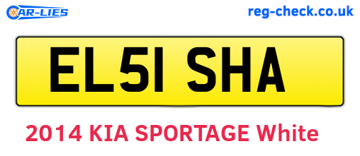 EL51SHA are the vehicle registration plates.
