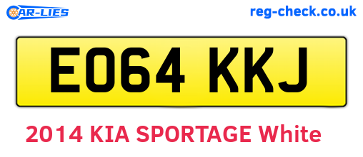 EO64KKJ are the vehicle registration plates.