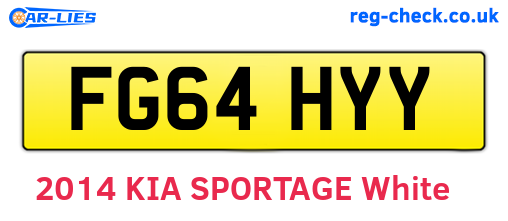 FG64HYY are the vehicle registration plates.