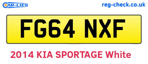 FG64NXF are the vehicle registration plates.