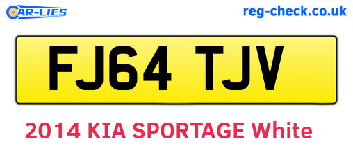 FJ64TJV are the vehicle registration plates.